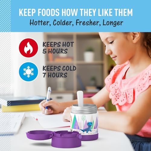 THERMOS FUNTAINER Kids Food Jar with Spoon, 10oz, Frozen 2