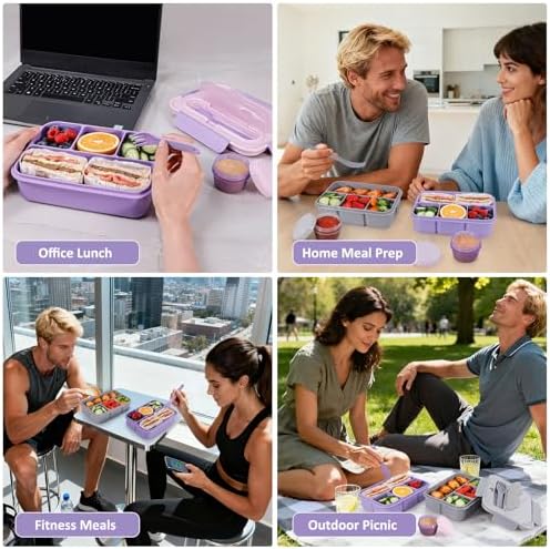 Caperci Bento Box Adult - 50 oz Large Lunch Containers for Adults and Teens