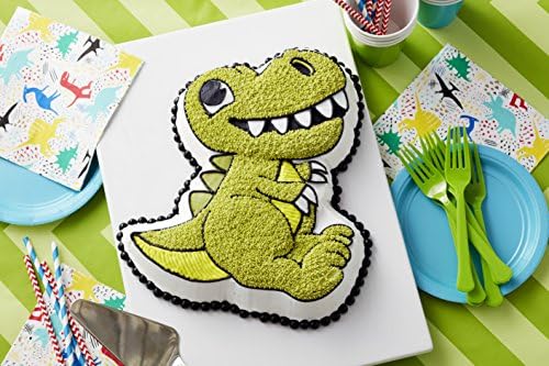 Wilton Dinosaur Cake Pan, Kids 3D Birthday Cake Pan, Silver, Aluminum