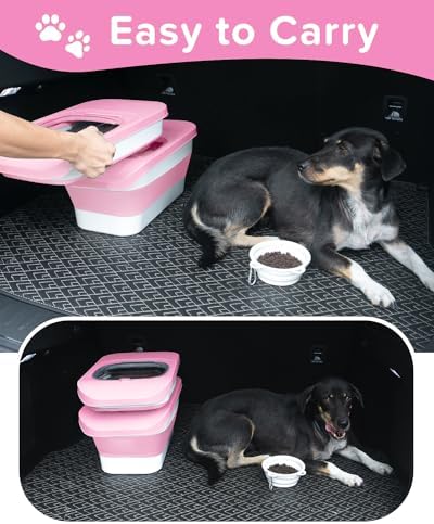 10-13 Lbs Airtight Dog Food Storage Container,Collapsible Pet Food Storage