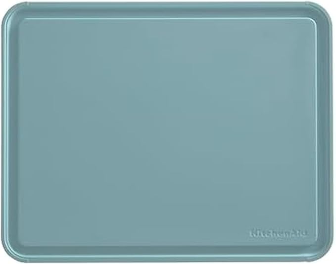 KitchenAid Classic Plastic Cutting Board with Perimeter Trench and Non Slip Edges, Dishwasher Safe, 11 inch x 14 inch, Blue