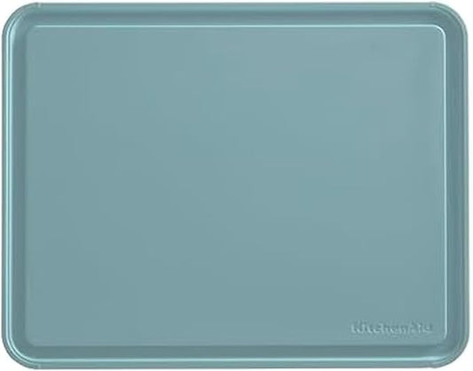 KitchenAid Classic Plastic Cutting Board with Perimeter Trench and Non Slip Edges, Dishwasher Safe, 11 inch x 14 inch, Blue