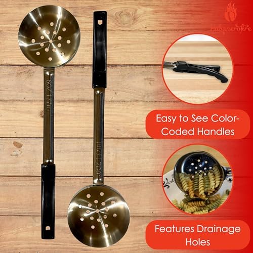 6 oz Slotted Stainless Steel Portion Control Ladle Spoodle - [Pack of 2]