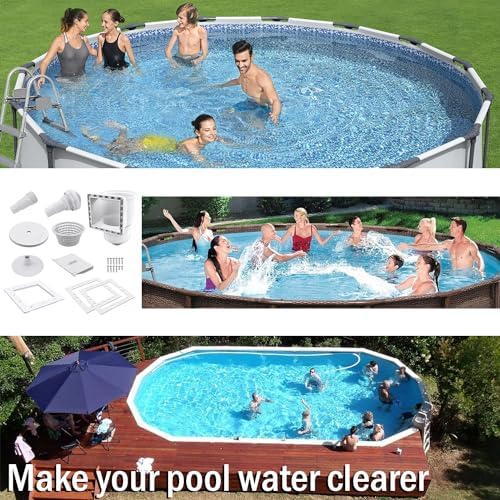 Kefly Above Ground Pools Skimmer with Accessories, Thru-Wall Skim