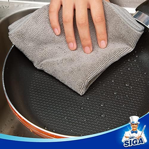 MR.SIGA Microfiber Cleaning Cloths, Streak Free Microfiber Towels, 12 Pack