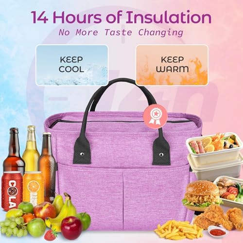 Classy Insulated Lunch Bags for Women, Large Lunch Box for Work & Picnic