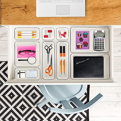 Ravinte 6 Pack Drawer Organizer, 3" x 6" Plastic Storage Bins