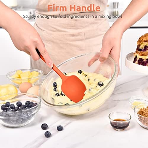 U-Taste Silicone Spoon Spatula, 600°F High Temp Spoonula, 11.38", Orange