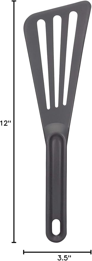 Matfer Bourgeat Exoglass® High Temperature Slotted Pelton Spatula/Turner, Grey