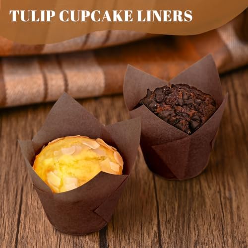 120pcs Tulip Cupcake Liners for Baking Cups, Premium Muffin Liners Holders