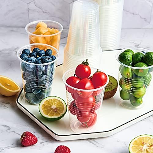 Lilymicky 500 Pack 9 oz Disposable Plastic Cups, 9 oz Clear Plastic Cups