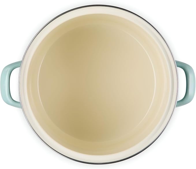 Le Creuset Enamel on Steel Traditional Stockpot, 10 qt., Sea Salt with Stainless Steel Knob