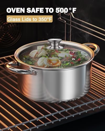 Cook N Home 8 Quart Stainless Steel Pasta Pot with Strainer Lid 3-in-1 Pots