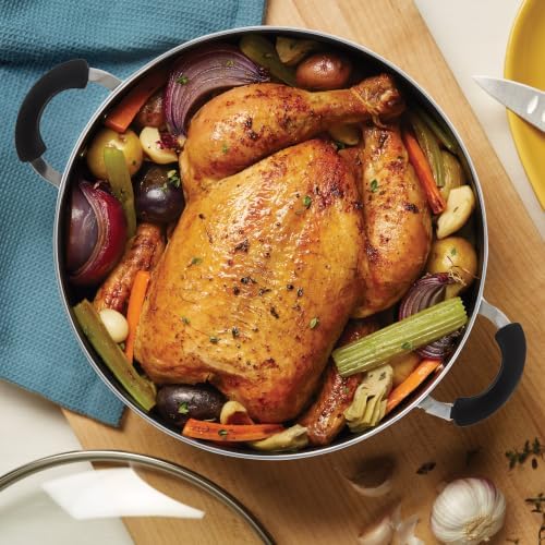 Farberware Cookware Nonstick Stockpot with Lid, 10.5 Quart-Black