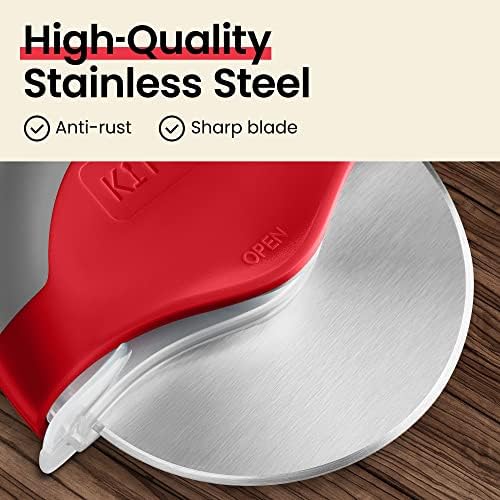 Kitchy Pizza Cutter Wheel, Sharp Blade, Easy to Clean, Non-Slip Handle