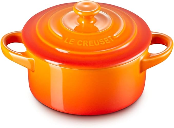 Le Creuset Stoneware Mini Round Cocotte, 8 oz., Flame