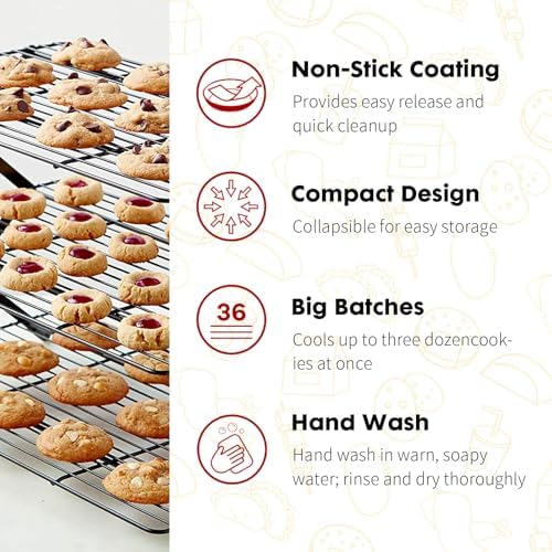 ShellKingdom Cooling Racks, 2 Tier Stainless Steel Non-Stick Baking Racks