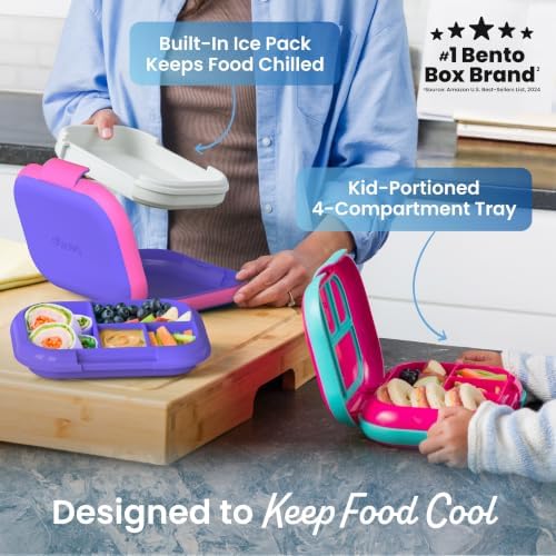 Bentgo Chill Kids 4-Compartment Bento Box Leakproof Lunch Box
