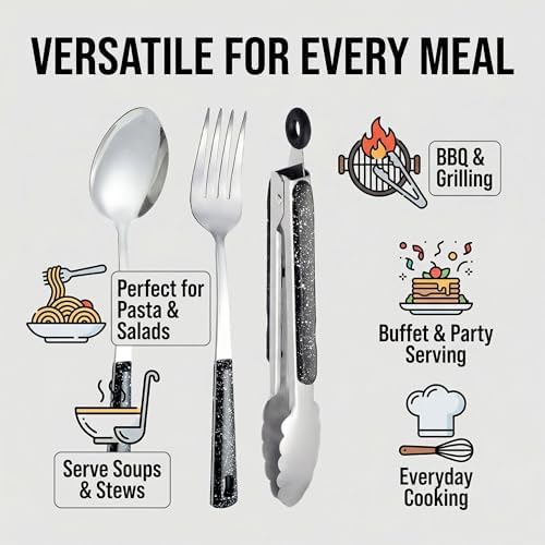 16-Piece Stainless Steel Buffet Serving Set