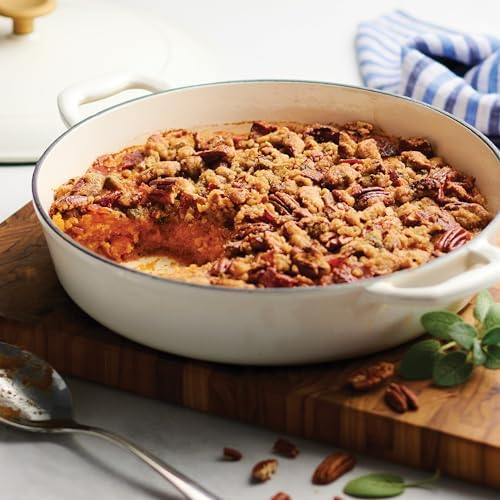 Tramontina Bestow Enameled Cast Iron 4-Qt Braiser Pan with Lid, Latte