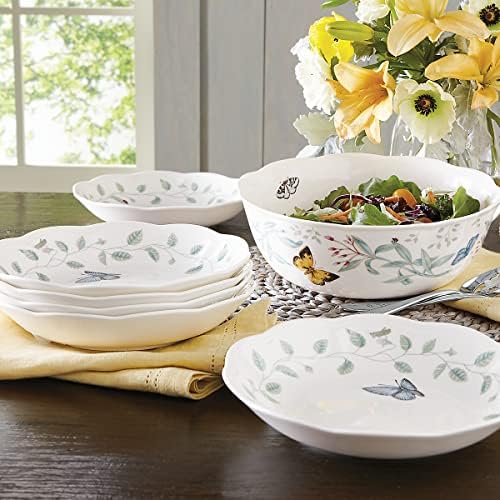 Lenox Butterfly Meadow Porcelain 7-Piece Dinner Bowl Set for 6