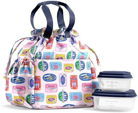 Fit & Fresh Cromwell Cinch Insulated Lunch Bag for Women w/Containers