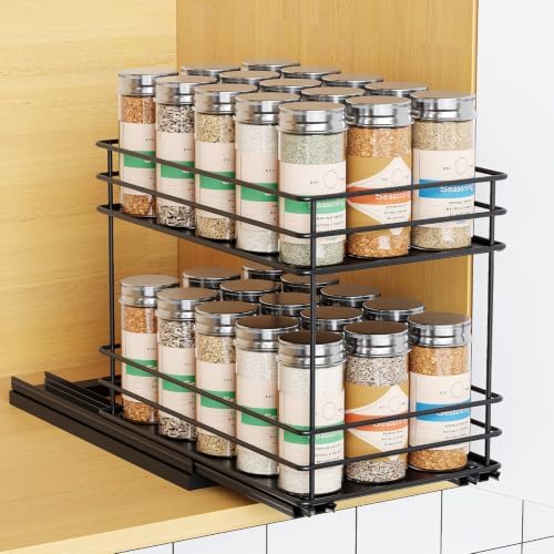 Mystozer Pull Out Spice Rack Organizer for Cabinet, Slide Out Spice Racks