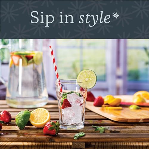 Vikko Drinking Glasses, 11.5 Ounce Glass Cups, Durable Glasses Drinking Set of 12, Stackable Water Glasses, Highball Glasses, Heavy Base Tumblers & Water Glasses, Dishwasher Safe Cups for Kitchen