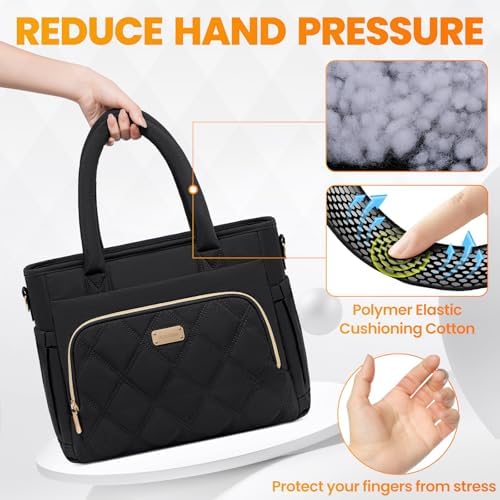 Artelaris Lunch Bag Women, Adult Insulated Lunch Box, Leakproof Lunch Cooler Bag, Reusable Large Lunch Cooler for Work, Picnic, Travel (Black)