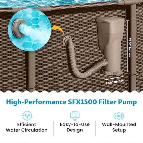 Funsicle SkimmerPlus 1,500 GPH Filter Pump for Above Ground Swimming Pools