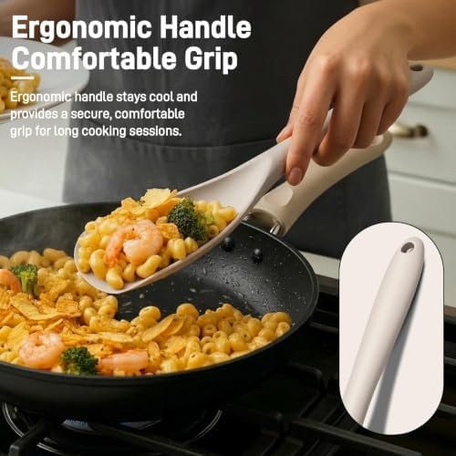 3 PACK Silicone Cooking Spatula & Spoon for Nonstick Cookware