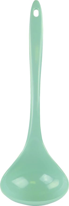 Reston Lloyd Melamine Soup Ladle Kitchen Utensil, Premium Quality Utensil with Heat Resistant Ergonomic Handle, Durable BPA-Free Plastic, 10.5 inch long, One Piece, Seafoam
