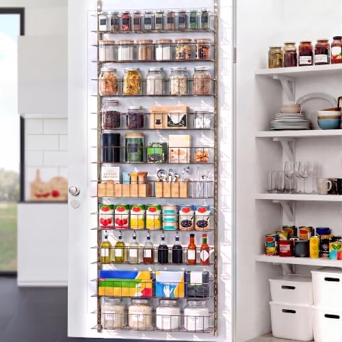 ElegantArray 10-Tier Pantry Door Organizer, Brown