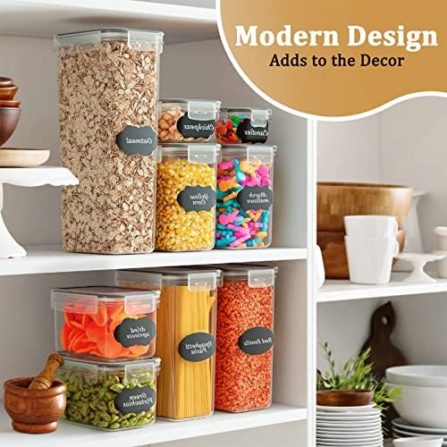 42pcs Airtight Containers, Clear Stackable Dry Food Storage
