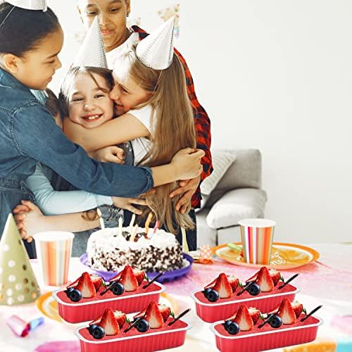 LNYZQUS Mini Loaf Pans with Lids 50 Pack, 6.8oz Small Cake Tins