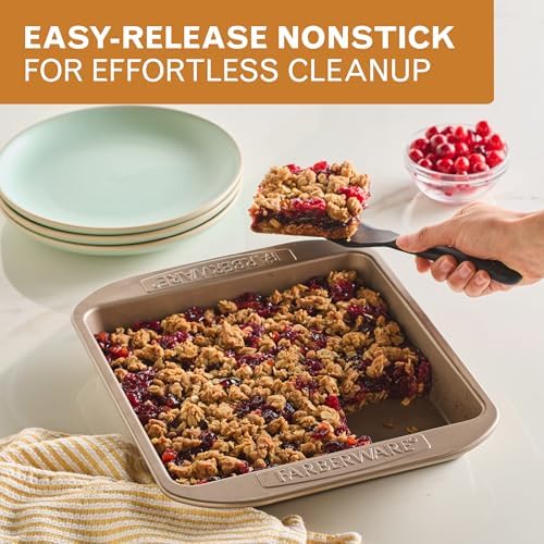 Farberware Nonstick Square Cake Pan 9-Inch, Mocha