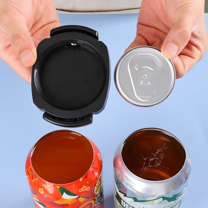 Can Top Cutter Remover with Plastic Safety Sleeve & Bottle Opener for Beer and Soda Cans, Cocktails, DIY Crafts and Planters
