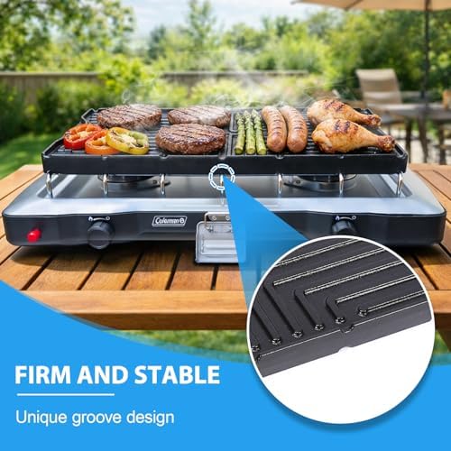 Utheer Ceramic Reversible Griddle for Coleman Cascade & Triton, 17.4 x 8.5