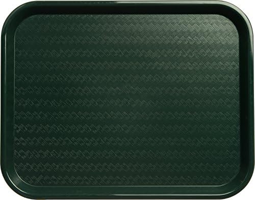 Carlisle FoodService Products Cafe Plastic Fast Food Tray for Cafeteria, 14" x 18", Green (Pack of 2)