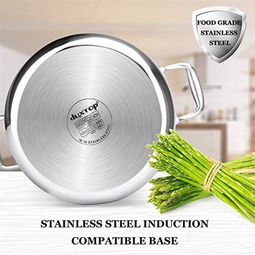 Duxtop Tri-Ply Stainless Steel Stock Pot with Lid 8 Quart