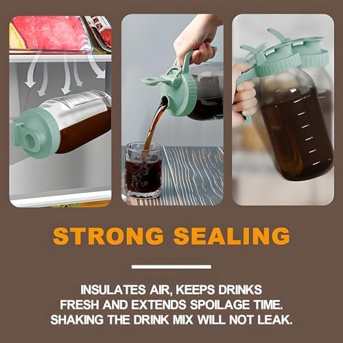 JunVpic Cold Brew Coffee Maker, 32 oz Glass Mason Jar Pitcher