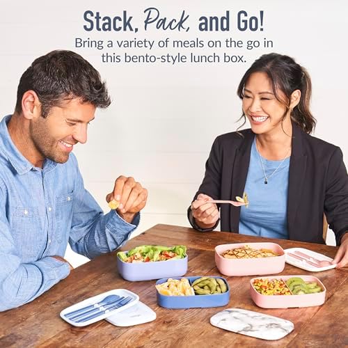 Bentgo Classic Stackable 3-Compartment Adult Bento-Style Lunch Box