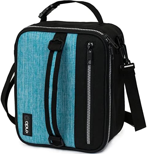 opux Insulated Lunch Bag for Men Women Kids, Soft Lunch Box, Teal Sea Blue