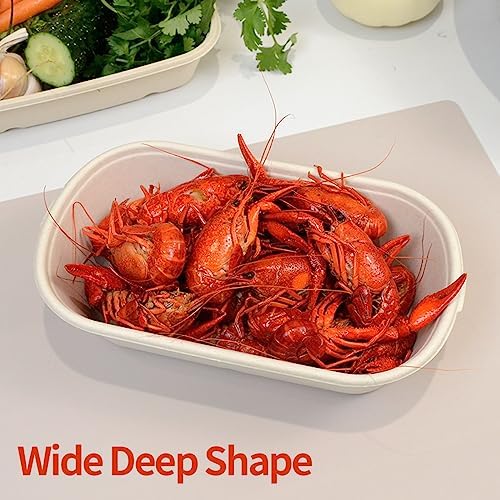 32 oz Disposable Meal Prep Containers with Lids 50 Pack