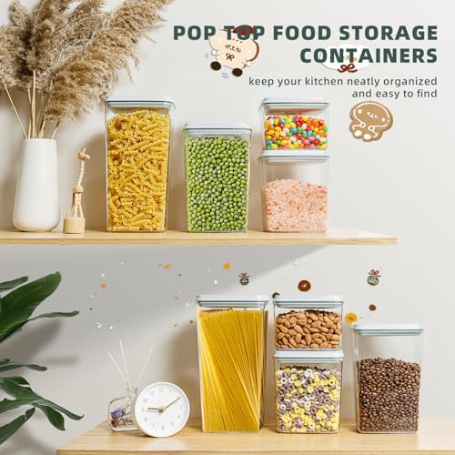 Airtight Food Storage Containers, 8-Piece Pantry Organizer Set