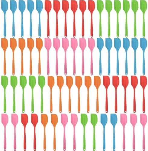Irenare 65 Pcs Mini Silicone Spatulas Bulk, 8.3 Inch, Lovely