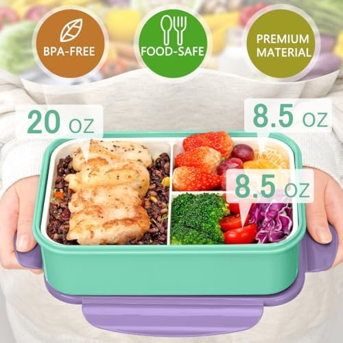 LOVINA Bento Boxes for Adults - 1100 ML Lunch Box Container For Kids Teens