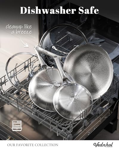 Titanium sauce pans for cooking,1.5&2.5&3.5QT Pure Titanium Hammered Pro with Three Lids, Non-Toxic Skillet for Cooking, PFAS/PFOA/PTFE Free Cookware,Dishwasher&Oven Safe, Kitchen Induction Compatible
