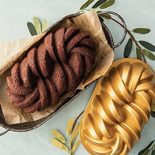 Nordic Ware Braided Loaf, 6 Cup, Gold (Pack of 3)