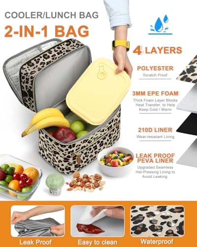 Capolo Lunch Bag for Women Men Insulated Lunch Tote Leakproof Lunchbox Bags
